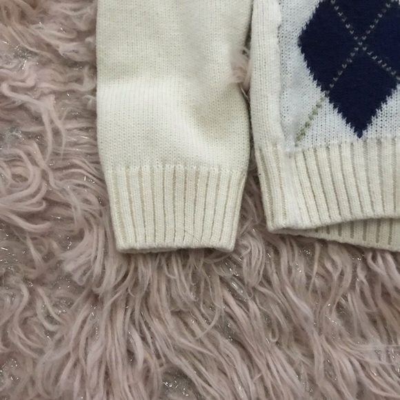 Cotton Argyle Sweater 💙🤍💚 - Picture 7 of 9